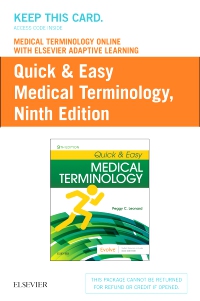 cover image - Medical Terminology Online with Elsevier Adaptive Learning for Quick & Easy Medical Terminology, 9th Edition