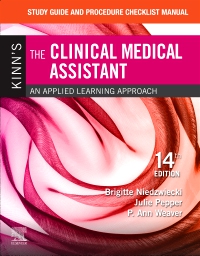 cover image - Study Guide and Procedure Checklist Manual for Kinn's The Clinical Medical Assistant - Elsevier eBook on VitalSource, 14th Edition