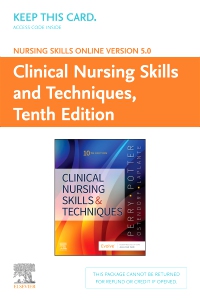 cover image - Nursing Skills Online Version 5.0 for Clinical Nursing Skills and Techniques (Access Code), 10th Edition