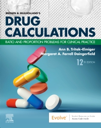 cover image - Brown and Mulholland’s Drug Calculations Elsevier eBook on VitalSource, 12th Edition
