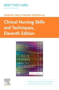 cover image - Nursing Skills Online Version 6.0 for Clinical Nursing Skills and Techniques (Access Code), 11th Edition