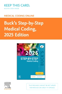 cover image - Buck's Medical Coding Online for Step-by-Step Medical Coding, 2025 Edition - (Access Card), 1st Edition