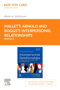 cover image - Arnold and Boggs's Interpersonal Relationships: Professional Communication Skills for Canadian Nurses - Elsevier E-Book on VitalSource (Retail Access Card), 2nd Edition
