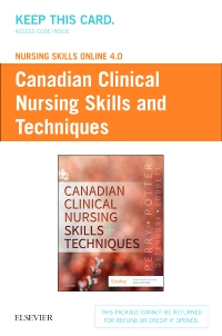 cover image - Nursing Skills Online 4.0 for Canadian Clinical Nursing Skills and Techniques (User Guide and Access Code), 1st Edition